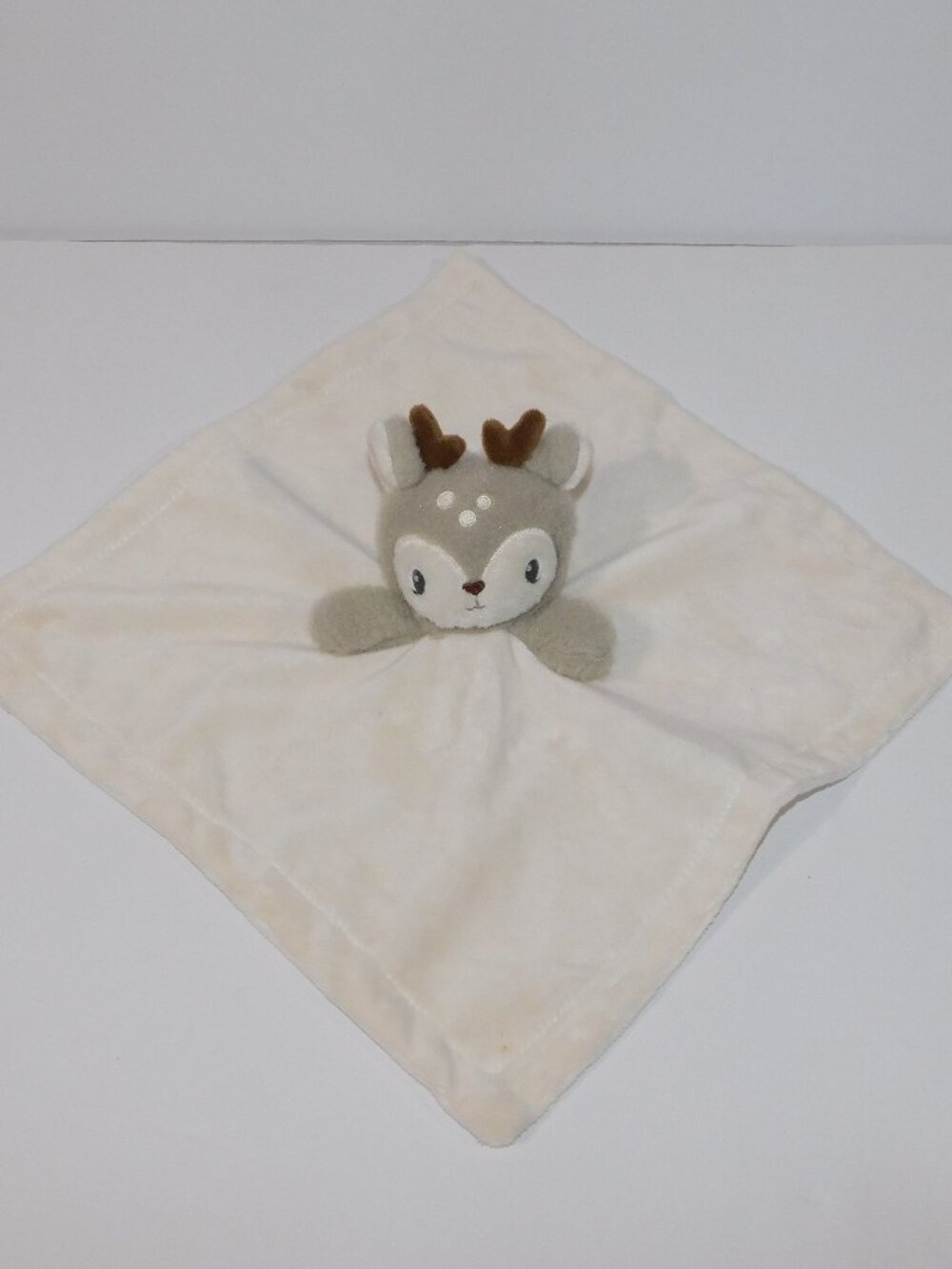 Dan Dee Gray Cream Reindeer Deer Rattle Security blanket baby lovey nunu Plush